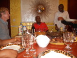 Bertie, Eugene and Ben at Bens house Cameroon